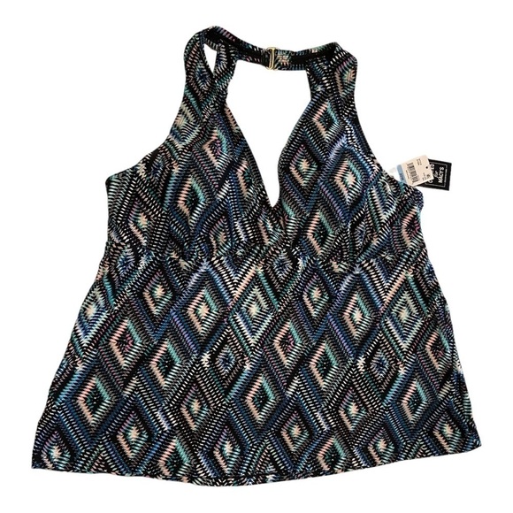 Island Escape's H-Back Tankini Top NWT - Picture 2 of 7